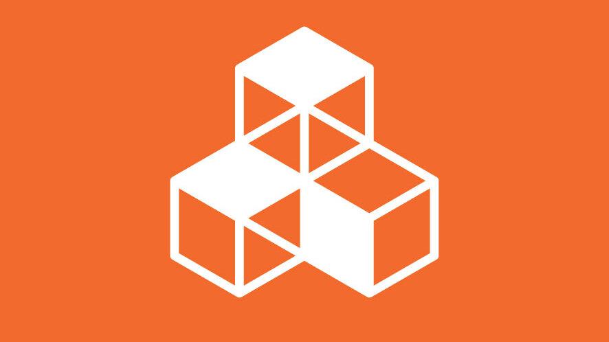 Zahl 9 und der Text &bdquo;Industrie, Innovation und Infrastruktur&ldquo; auf orangefarbenem Hintergrund mit wei&szlig;en Bauk&auml;sten.