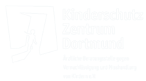 Logo des Kinderschutzzentrums Dortmund mit dem Schriftzug &bdquo;Kinderschutz Zentrum Dortmund&ldquo; in wei&szlig; auf hellem Hintergrund.
